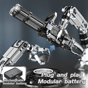 Gatling Electric Water Gun for Adults New Double Barrel Squirt Gun with Rotating and  Large Capacity Rotating High-pressure