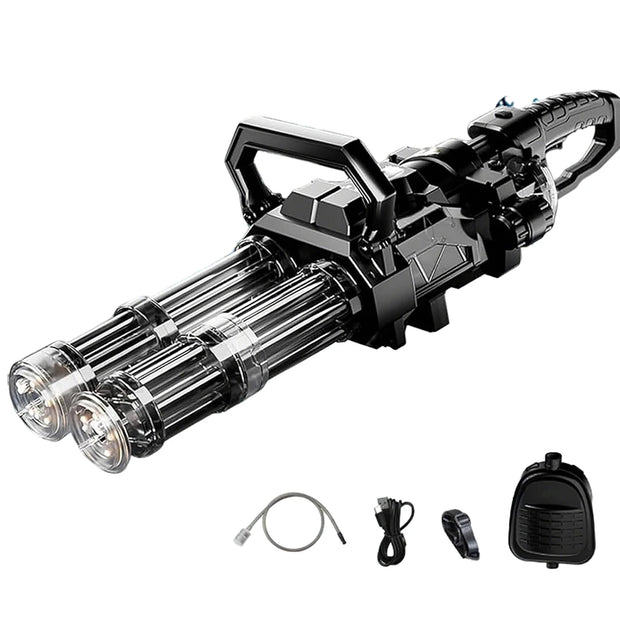 Gatling Electric Water Gun for Adults New Double Barrel Squirt Gun with Rotating and  Large Capacity Rotating High-pressure