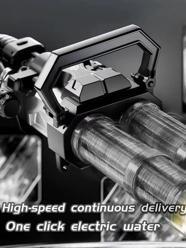 Gatling Electric Water Gun for Adults New Double Barrel Squirt Gun with Rotating and  Large Capacity Rotating High-pressure