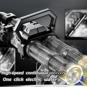 Gatling Electric Water Gun for Adults New Double Barrel Squirt Gun with Rotating and  Large Capacity Rotating High-pressure