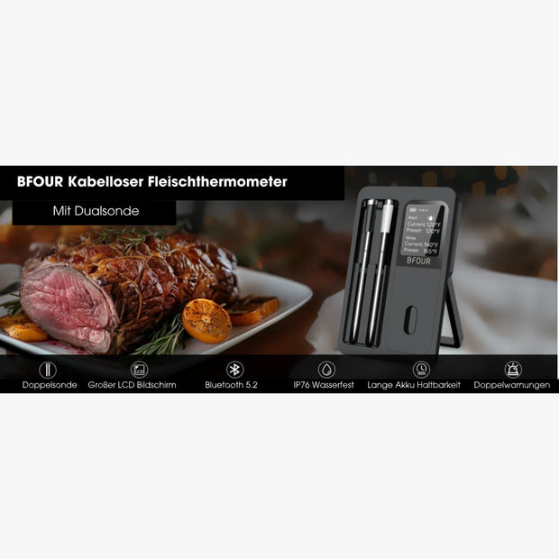 Bfour Meater: Kabelloses Bluetooth-Fleischthermometer